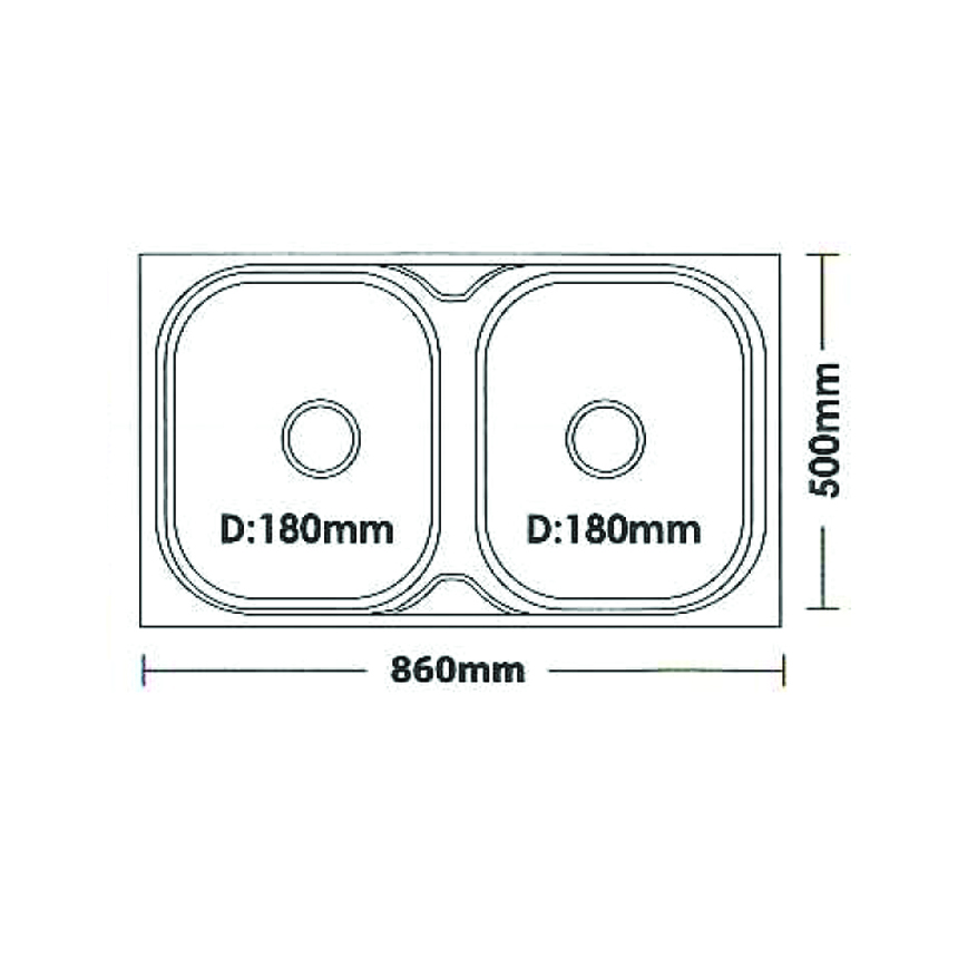 CAM SINK STAINLESS STEEL