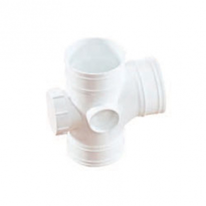 South Asia Exact UPVC Soil Waste And Ventilation Series Equal Single Branch With Inspection Opening