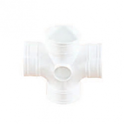 South Asia Exact UPVC Soil Waste And Ventilation Series Equal Double Branch (Cross Tee)