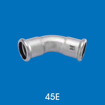 Hoto Press Fit Stainless Steel Fittings Series 45° Elbow 45E