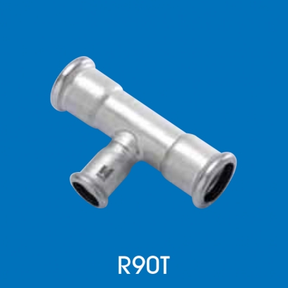 Hoto Press Fit Stainless Steel Fittings Series Reducing Tee R90T