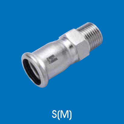 Hoto Press Fit Stainless Steel Fittings Series Adapter Socket With Male Thread Type 1 SM10