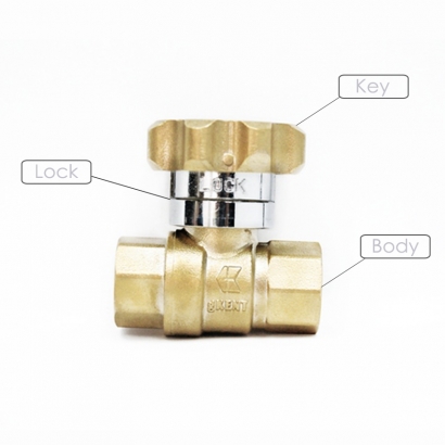 George Kent gKENT Brass Magnetic Lockable Ball Valve (Key)