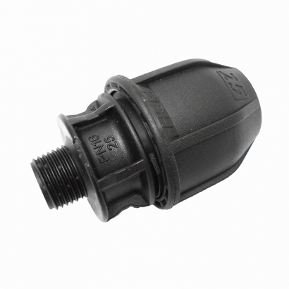 Fish Push Fit PolyPropylene PN16 Compression Fittings Male Threaded Adaptor