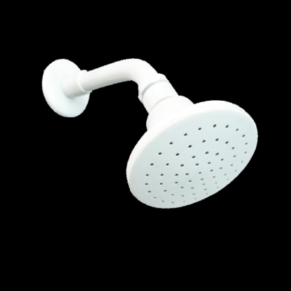 Goldolphin Plastic Shower Rose White with Arm and Flange GDA152S4