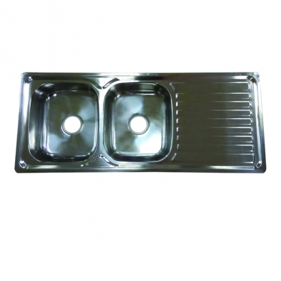 CAM Double Bowl Single Drainer Stainless Steel AHI1022BWC