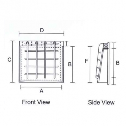 HDPE Flap Gate Lecotech Square Type